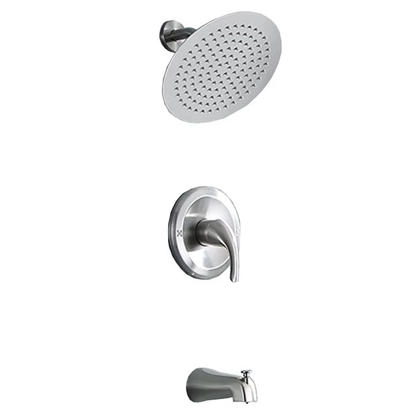 Clihome 2-function Shower System Brushed Nickel 1-handle Bathtub And Shower - Faucet Valve Included - Image 5