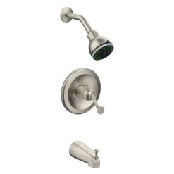 Streamway 1-Handle Nickel Bathtub And Shower Faucet - Valve Included