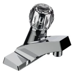 Streamway Chrome 1-Handle 4-in Centre-set Bathroom Sink Faucet - Drain And Deck Plate Included