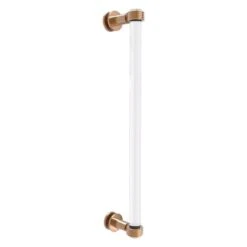 Allied Brass Clearview Brushed Bronze 18-in Single Side Shower Door Pull With Grooved Accents