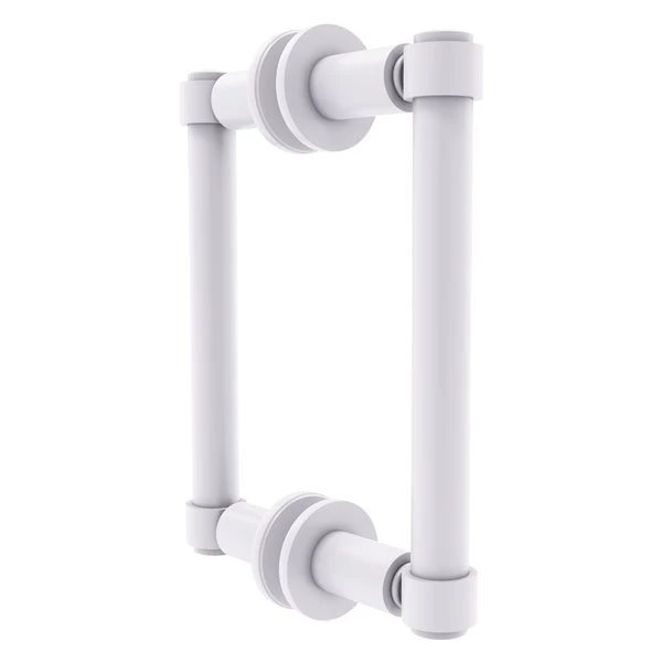 Allied Brass Contemporary White 6-in Back To Back Shower Door Pull