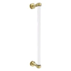 Allied Brass Clearview Satin Brass 18-in Single Side Shower Door Pull With Grooved Accents