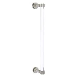 Allied Brass Clearview Satin Nickel 18-in Single Side Shower Door Pull With Dotted Accents