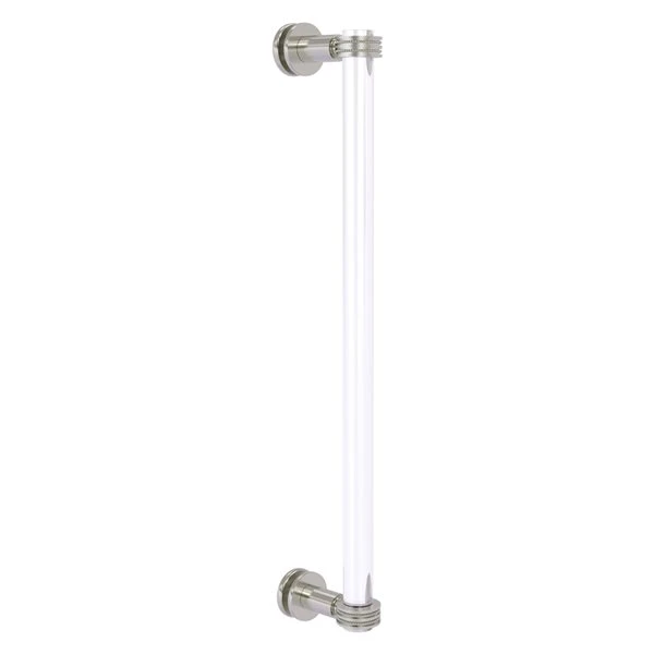 Allied Brass Clearview Satin Nickel 18-in Single Side Shower Door Pull With Dotted Accents