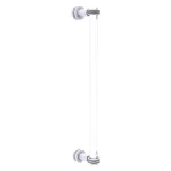 Allied Brass Clearview White 18-in Single Side Shower Door Pull With Dotted Accents