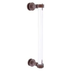 Allied Brass Clearview Antique Copper 12-in Single Side Shower Door Pull With Dotted Accents