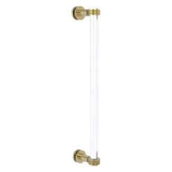 Allied Brass Clearview Brass-plated 18-in Single Side Shower Door Pull With Dotted Accents