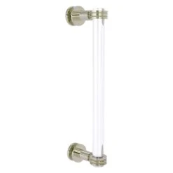 Allied Brass Clearview Polished Nickel 18-in Single Side Shower Door Pull With Dotted Accents