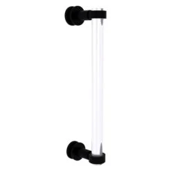 Allied Brass Clearview Matte Black 12-in Single Side Shower Door Pull
