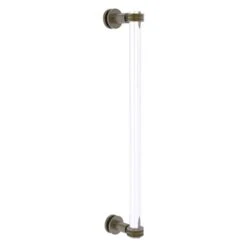 Allied Brass Clearview Antique Brass 18-in Single Side Shower Door Pull With Dotted Accents