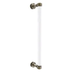 Allied Brass Clearview Antique Brass 18-in Single Side Shower Door Pull With Grooved Accents