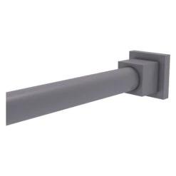 Allied Brass Montero Matte Grey Brass Shower Rod Wall Supports - 2-Pack
