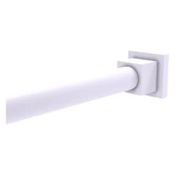 Allied Brass Montero Matte White Brass Shower Rod Wall Supports - 2-Pack