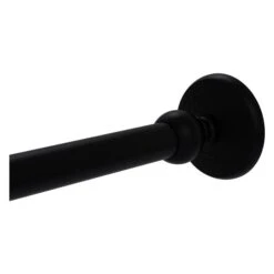 Allied Brass Monte Carlo Matte Black Shower Curtain Rod Brackets