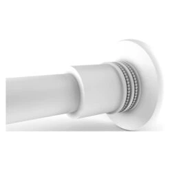Allied Brass Skyline Matte White Shower Curtain Rod Brackets - Set Of 2