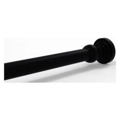 Allied Brass Dottingham Matte Black Shower Curtain Rod Brackets