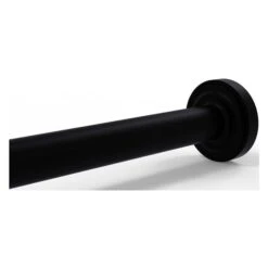 Allied Brass Dottingham Matte Black Brass Shower Rod Brackets