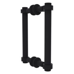 Allied Brass Contemporary Matte Black 8-in Back To Back Shower Door Pull