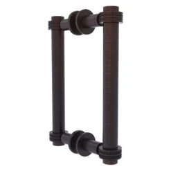 Allied Brass Contemporary Venetian Bronze 8-in Back To Back Shower Door Pull With Dotted Accent