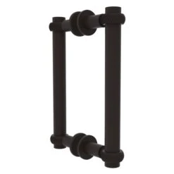 Allied Brass Contemporary Oil-rubbed Bronze 8-in Back To Back Shower Door Pull With Twisted Accent