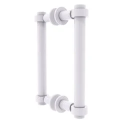 Allied Brass Contemporary White 8-in Back To Back Shower Door Pull