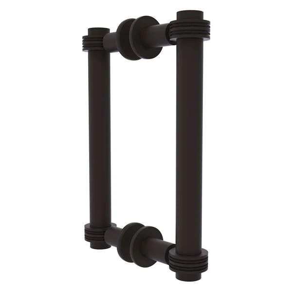 Allied Brass Contemporary Oil-rubbed Bronze 8-in Back To Back Shower Door Pull With Dotted Accent