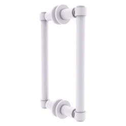 Allied Brass Contemporary 8-in Back To Back Shower Door Pull In White
