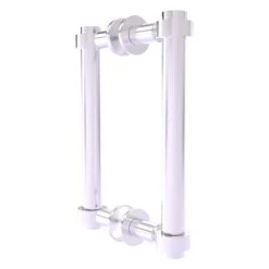 Allied Brass Contemporary Satin Chrome 8-in Back To Back Shower Door Pull