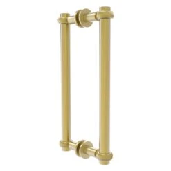 Allied Brass Satin Brass Contemporary 12-in Back To Back Shower Door Pull With Twisted Accent