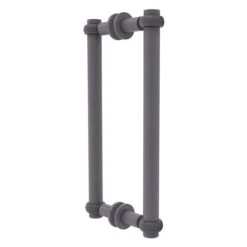 Allied Brass Grey Contemporary 12-in Back To Back Shower Door Pull With Twisted Accent