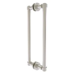 Allied Brass Satin Nickel Contemporary 12-in Back To Back Shower Door Pull