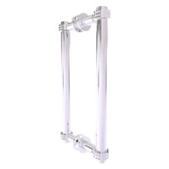 Allied Brass Polished Chrome Contemporary 12-in Back To Back Shower Door Pull With Dotted Accent