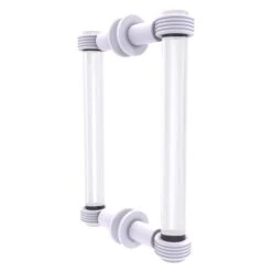 Allied Brass Clearview 8-in Hinged Shower Door Handle In White