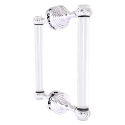 Allied Brass Pacific Grove 8-in Hinged Shower Door Handle - Polished Chrome