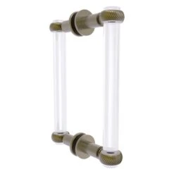Allied Brass Clearview 8-in Hinged Shower Door Handle - Antique Brass Finish