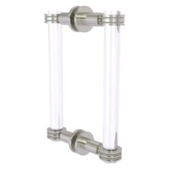 Allied Brass Clearview 8-in Hinged Shower Door Handle In Satin Nickel Finish