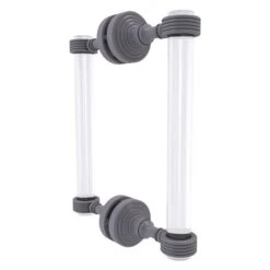 Allied Brass Pacific Grove 8-in Hinged Shower Door Handle - Grey Finish