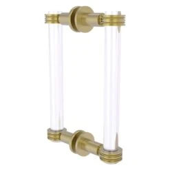 Allied Brass Clearview 8-in Hinged Shower Door Handle In Satin Brass Finish
