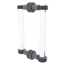 Allied Brass Clearview 8-in Hinged Shower Door Handle In Grey Finish