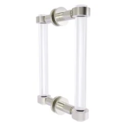 Allied Brass Clearview Satin Nickel 8-in Hinged Shower Door Handle