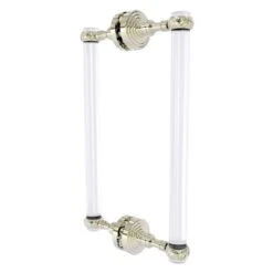 Allied Brass Pacific Grove 12-in Hinged Shower Door Handle - Polished Nickel