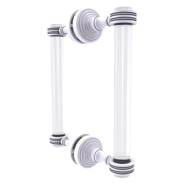 Allied Brass Pacific Grove 8-in Hinged Shower Door Handle In White