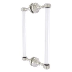 Allied Brass Pacific Grove 12-in Hinged Shower Door Handle - Satin Nickel Finish