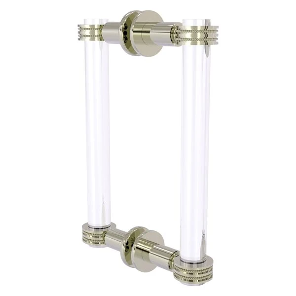 Allied Brass Clearview 8-in Hinged Shower Door Handle In Polished Nickel