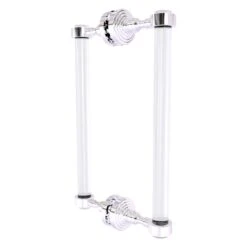 Allied Brass Pacific Grove Polished Chrome 12-in Hinged Shower Door Handle