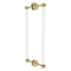 Allied Brass Pacific Grove Unlacquered Brass 18-in Hinged Shower Door Pull With Grooved Accents