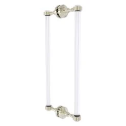 Allied Brass Pacific Grove Polished Nickel 18-in Hinged Shower Door Pull With Grooved Accents