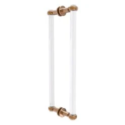 Allied Brass Clearview Collection Brushed Bronze 18-in Hinged Shower Door Pull With Twisted Accents