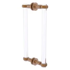 Allied Brass Clearview Collection Brushed Bronze 12-in Hinged Shower Door Pull With Twisted Accents