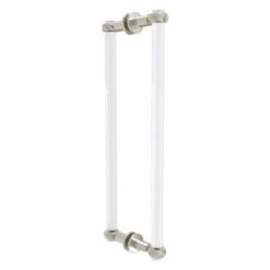 Allied Brass Clearview Collection Satin Nickel 18-in Hinged Shower Door Pull With Twisted Accents